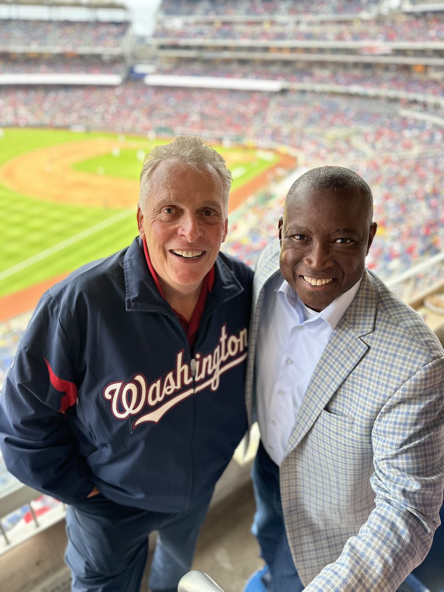 Great to spend time at opening day with my friend, @TerryMcAuliffe .