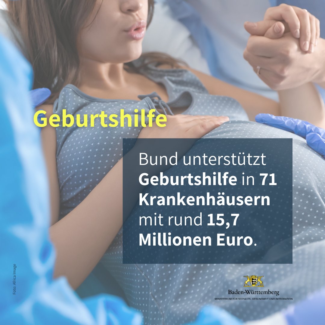 71 #Krankenhäuser erhalten 15,7 Millionen Euro für die Geburtshilfe. Mit den zusätzlichen Bundesmitteln wird die #Geburtshilfe im Land finanziell abgesichert. t1p.de/wthto #Geburt #GynäkologieUndGeburtshilfe #Schwangerschaft