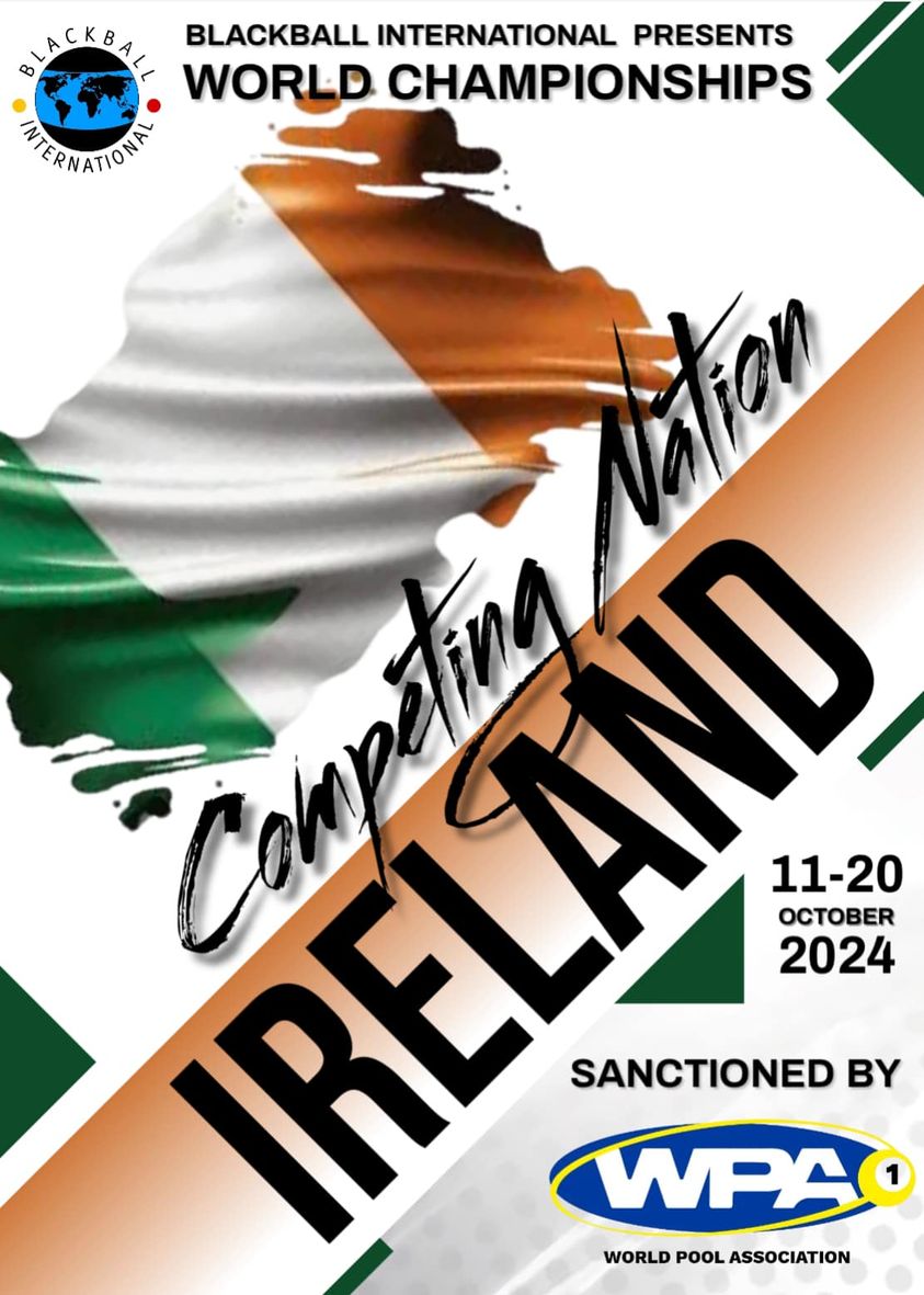 Ireland will be attending the World Pool Association sanctioned and official 2024 World Blackball Championships in Bridlington, England.
#Ireland
#blackballpool #blackball
#8ball #pool #Bridlington