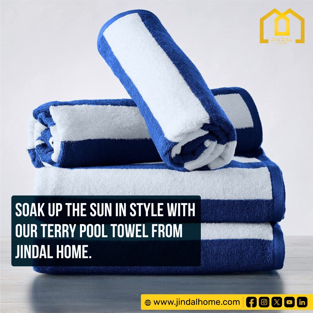 Dive into pure indulgence with Jindal Home's premium selection of Terry pool towels. 

Buy Now:- jindalhome.com/product-catego…

#jindalhomeindia #jindalhome #terrypooltowels #qualityproducts #pooltowel #indulgence #PremiumSelection