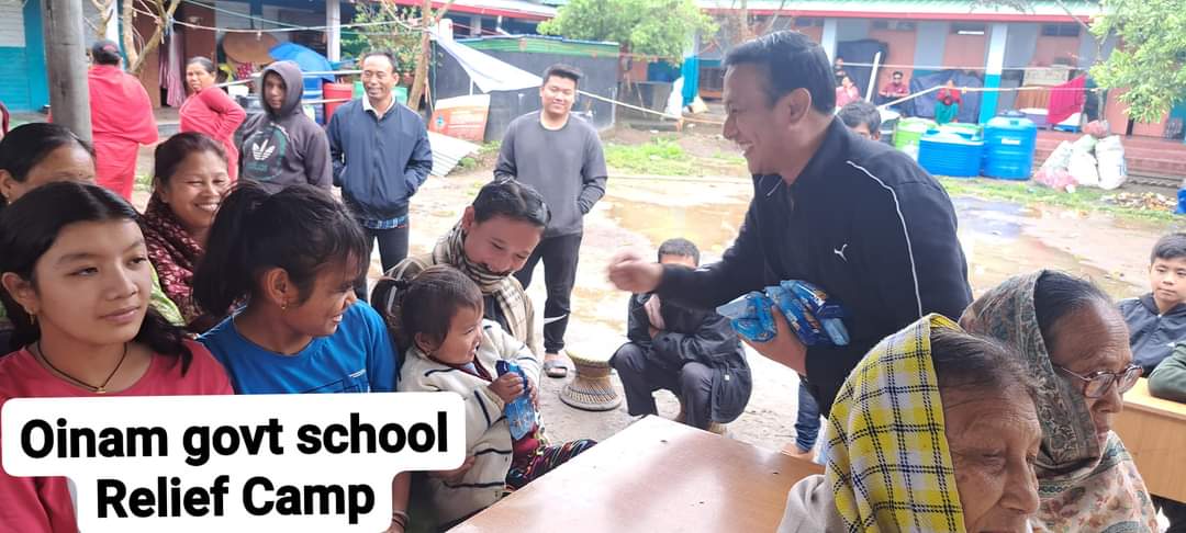 "NGAIHAKTANG" at Oinam Govt School &amp; Biramangol College Relief Camp/Pre-fabricated House). Special thanks 2 Singers- Devia Ksh &amp; Sanalembi, Singajamei 360, Sir Tomba Seram Team,
Dhanesor (Swaombung GP Pradhan), Thonku Palmei, Abom, Boiton (Orchestra) &amp; Pinky Sound.
Thank u all🙏
