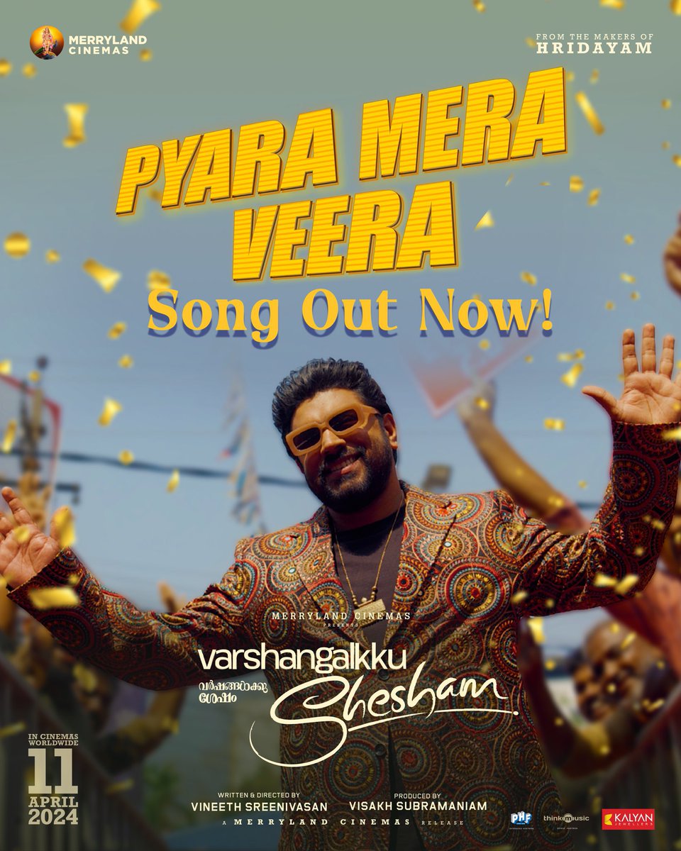 #PyaraMeraVeera song 🎵🔥 out now from #VarshangalkkuShesham

@NivinOfficial #NivinPauly 

youtu.be/O3LgyvGyhIQ

#PranavMohanlal #VineethSreenivasan