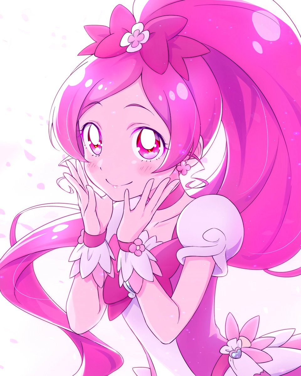 キュアブロッサム ,花咲つぼみ 「すっかり忘れてた眼鏡なし差分。#precure #ハトプリ 」|共通言語のイラスト