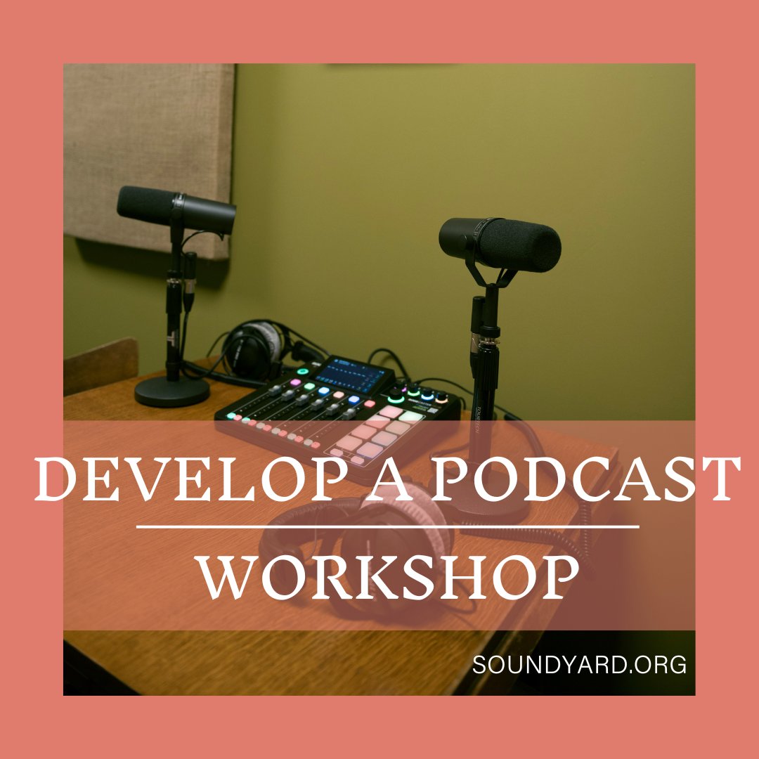 Our podcast workshop is back! The perfect introductory workshop if you're wanting to start a podcast but don't know how, or if you need to elevate an existing one to a professional standard. Saturday 20th April 10am-1pm For details & to book a space: soundyard.org/workshops