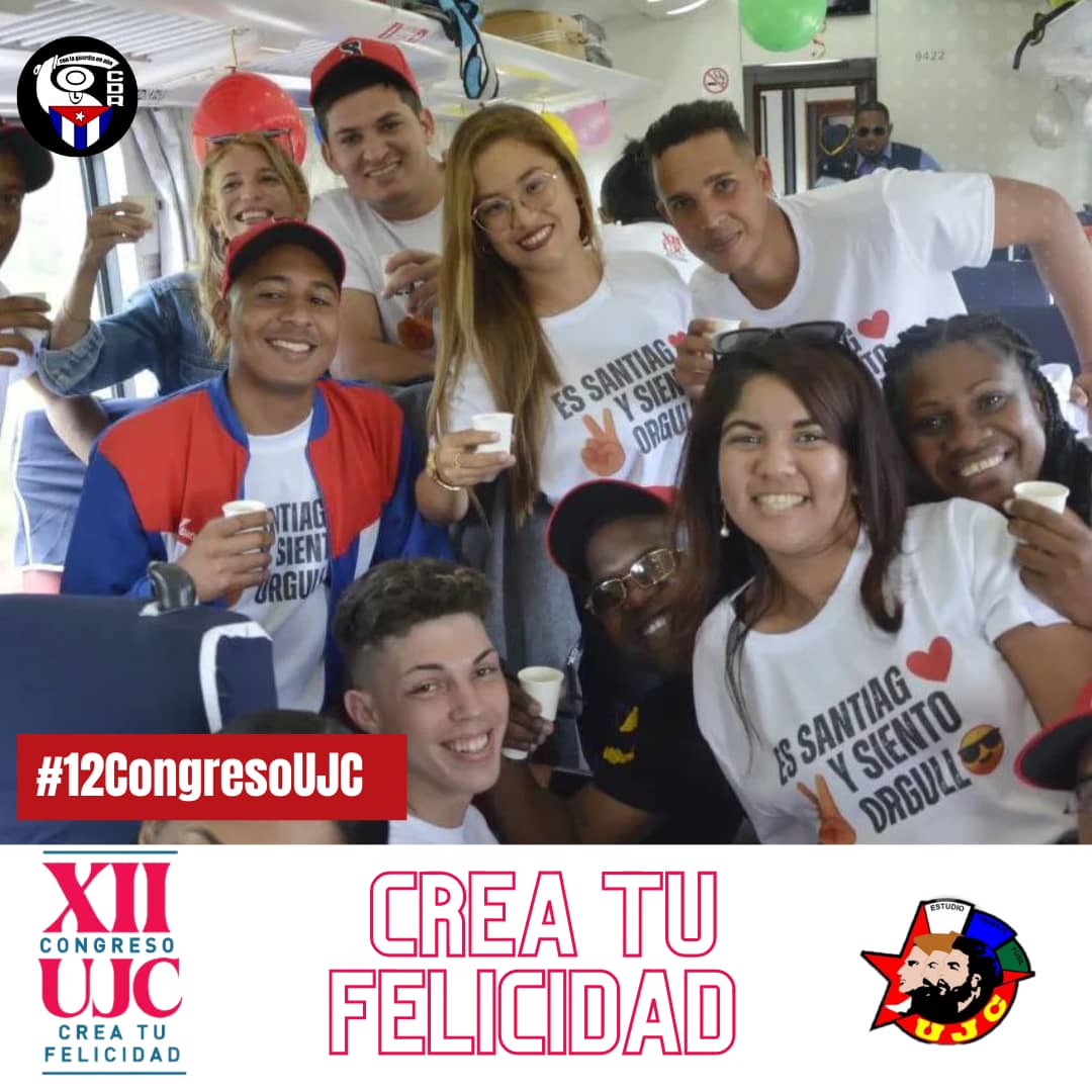 Desde hoy y hasta el jueves 4, tendrá lugar en #LaHabanaDeTodos el XII Congreso de la @UJCdeCuba , en la que se agrupan cientos de miles de muchachas y muchachos entre 15 y 30 años. #CDRCuba #CreaTuFelicidad #Cuba