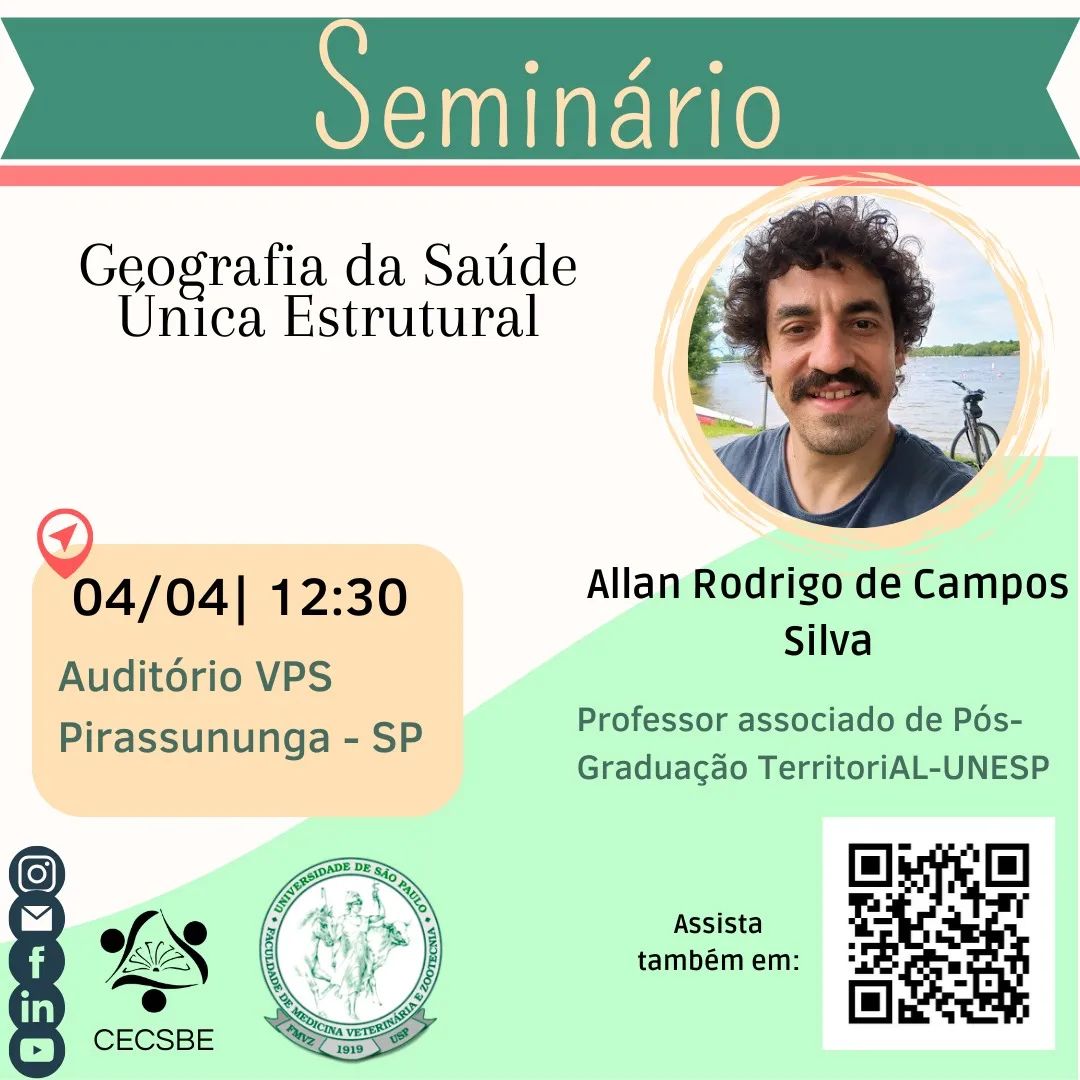 Como o capital adoece populações e territórios, humanos e outros-que-humanos ? Qual é o papel do agronegócio? E os limites da abordagem em saúde única? Bora conversar! Seminário CESCBE-USP 4 de abril, 12:30 Auditório VPS USP de Pirassununga + youtube youtube.com/@CECSBEUSP