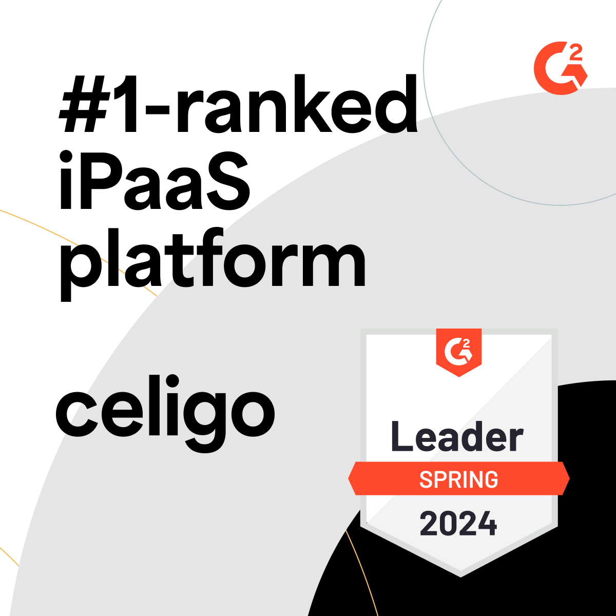We are stoked to be officially ranked the #1 iPaaS solution in the @G2 Spring 2024 Grid® Report for iPaaS! Check out the full report to see all the reasons why you should be considering Celigo for your integration projects. bit.ly/43FyehC #iPaaS #leader #g2