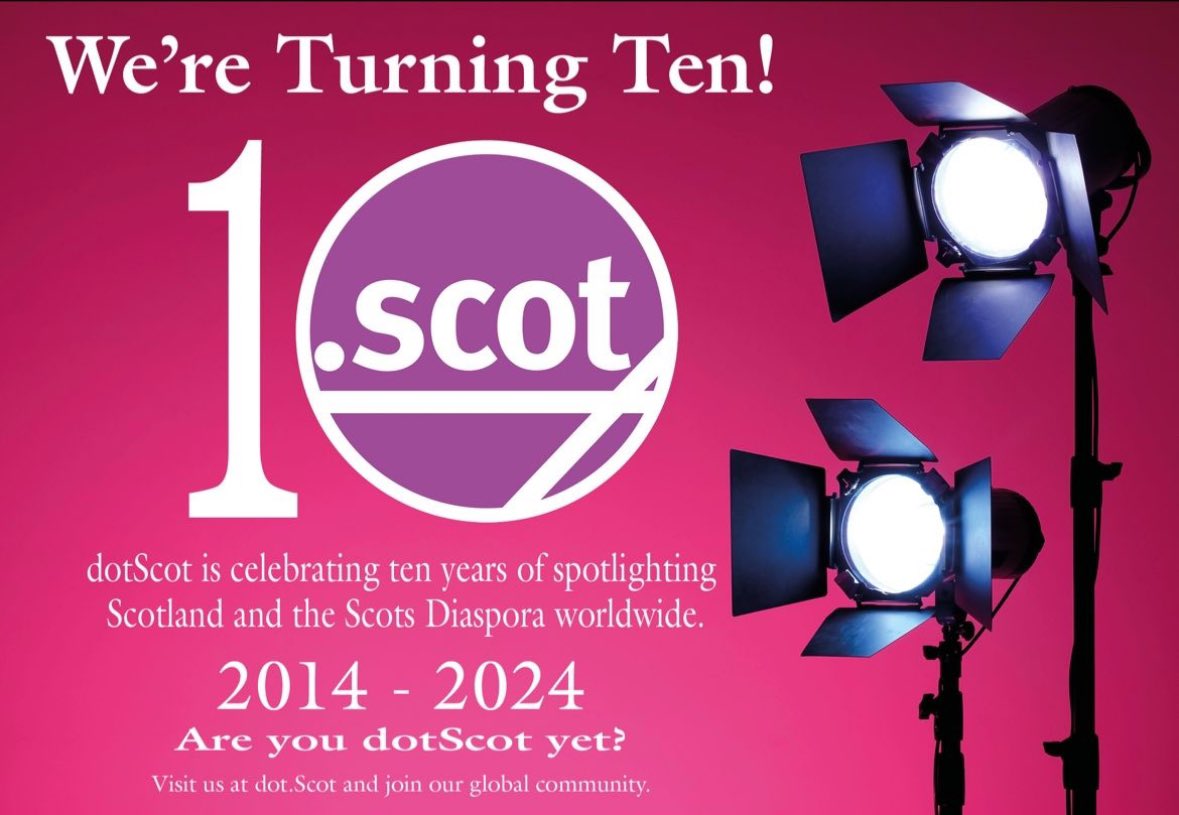 Congratulations to @dotscotregistry on ten years of sharing the magic of Scotland and uniting Scots around the world. I’m honored be part of the clan. 💙🏴󠁧󠁢󠁳󠁣󠁴󠁿 Are you dotScot yet?