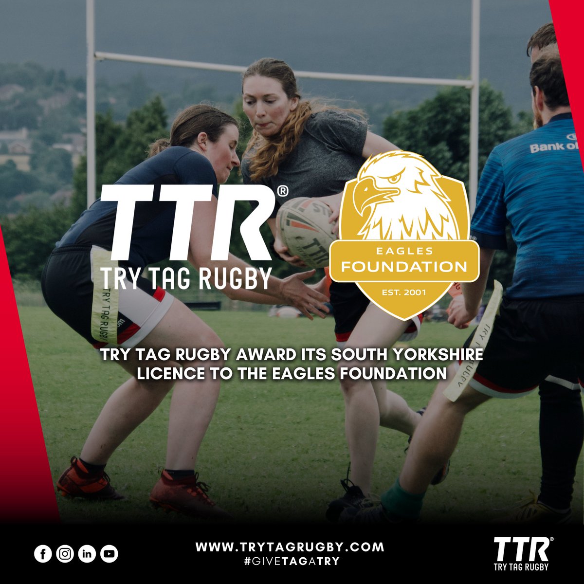 Sheffield Eagles (@sheffieldeagles) on Twitter photo 🙌 <a href="/Eagles_Found/">Eagles Foundation</a> have been awarded the Try Tag Rugby South Yorkshire licence by <a href="/TryTagRugbyUK/">Try Tag Rugby</a>.
📖 READ | sheffieldeagles.com/Eagles-News/ar…
#StrongerTogether #40Years 🙌 <a href="/Eagles_Found/">Eagles Foundation</a> have been awarded the Try Tag Rugby South Yorkshire licence by <a href="/TryTagRugbyUK/">Try Tag Rugby</a>.
📖 READ | sheffieldeagles.com/Eagles-News/ar…
#StrongerTogether #40Years