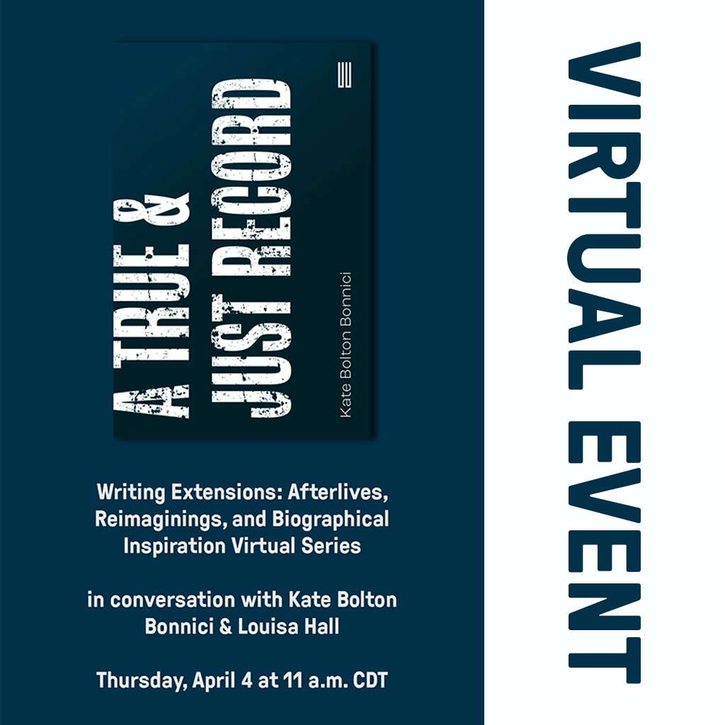 Interested in creative criticism, genre-defying fiction, or just great books? Join authors Kate Bolton Bonnici & Louisa Hall for a virtual discussion on 'Afterlives, Reimaginings, and Biographical Inspiration' in @UTAustin's series “Writing Extensions'. utexas.zoom.us/meeting/regist…