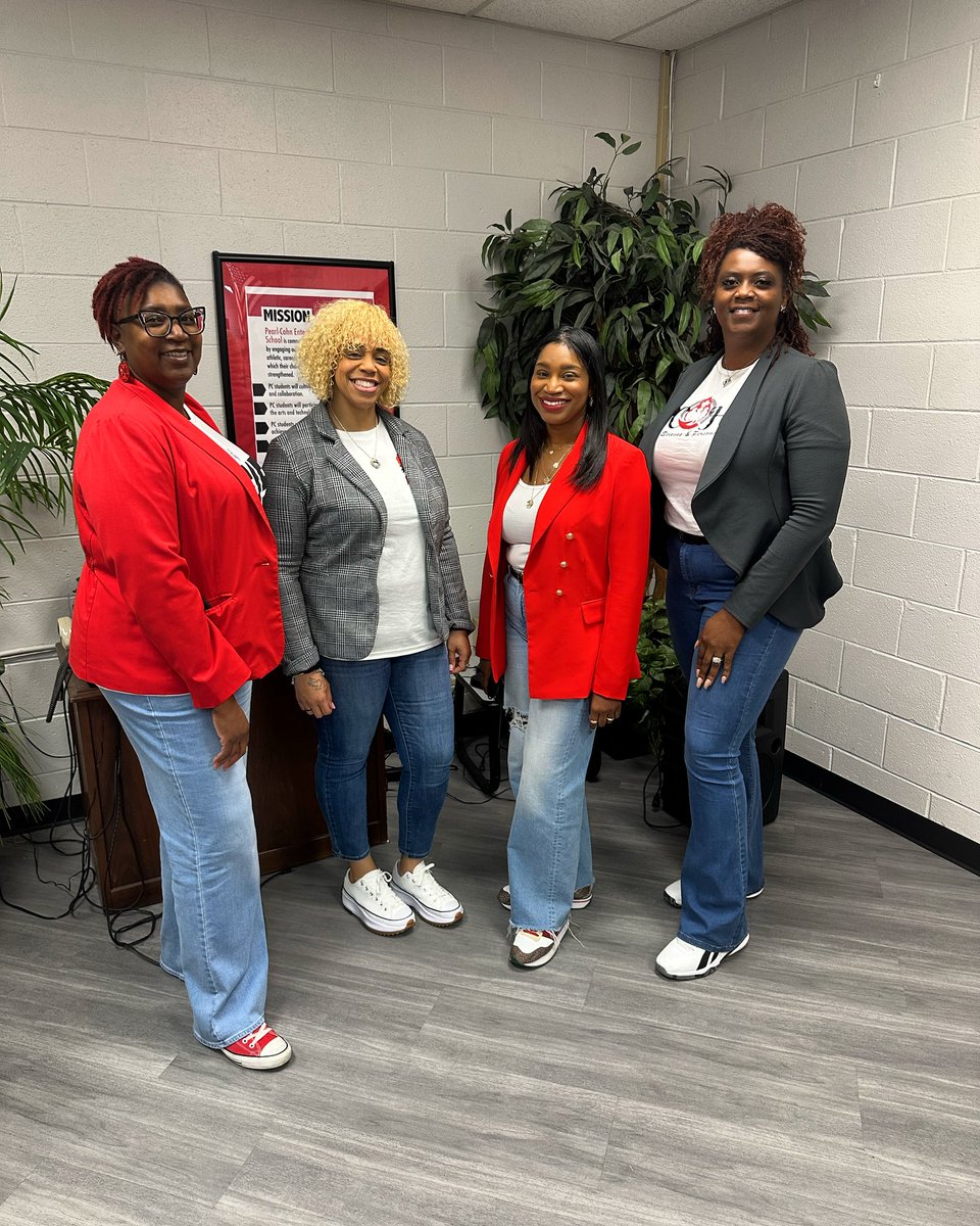 Matching outfits, matching dedication, and a united purpose of P.C. P.R.I.D.E.! From their coordinated attire to their unwavering commitment, this team represents a portion of the true synergy and excellence we have within #pearlcohn. 💼📚 #leadershipteam #assistantprincipalsweek