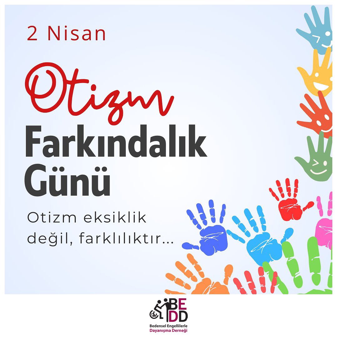 beddtr's tweet image. 2 Nisan Dünya Otizm Farkındalık Günü ✨
Otizm eksiklik değil farklılıktır. Otizmin farkındayız ve onların yanındayız.💙

#otizm #otizmliçocuklariçin #otizmfarkındalıkgünü #dünyaotizmfarkındalıkgünü #2nisan #2nisanotizmfarkındalıkgünü