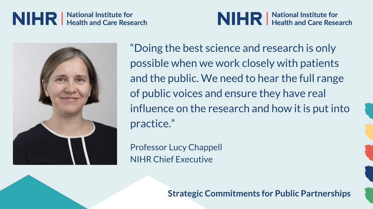NIHR research is shaped and funded by the public. Our work with diverse people and communities ensures their needs and experiences are reflected in our research. To strengthen this work, we have set out new strategic commitments. Read more: nihr.ac.uk/news/renewing-…