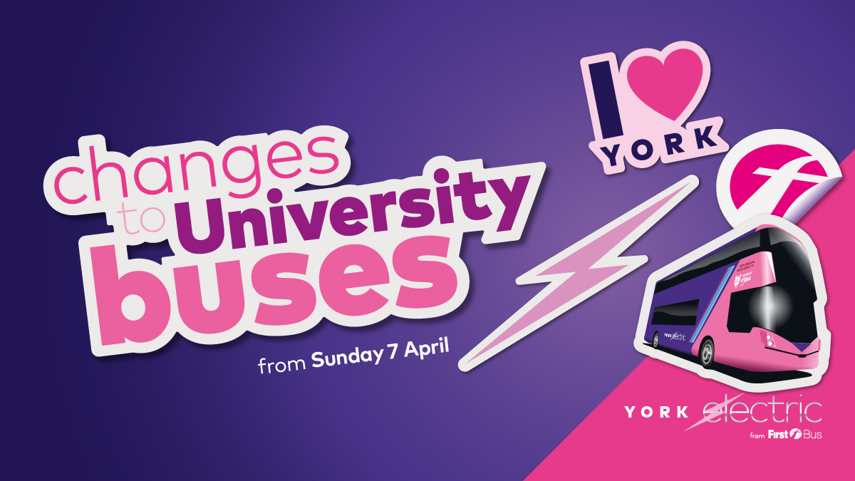 On Sunday 7th April, we’re introducing some route changes to C2 and CB1 University of York bus services. C2 will no longer serve Heslington Church bus stop and CB1 will no longer serve Campus West. To view new routes visit: bit.ly/45oM8Ek