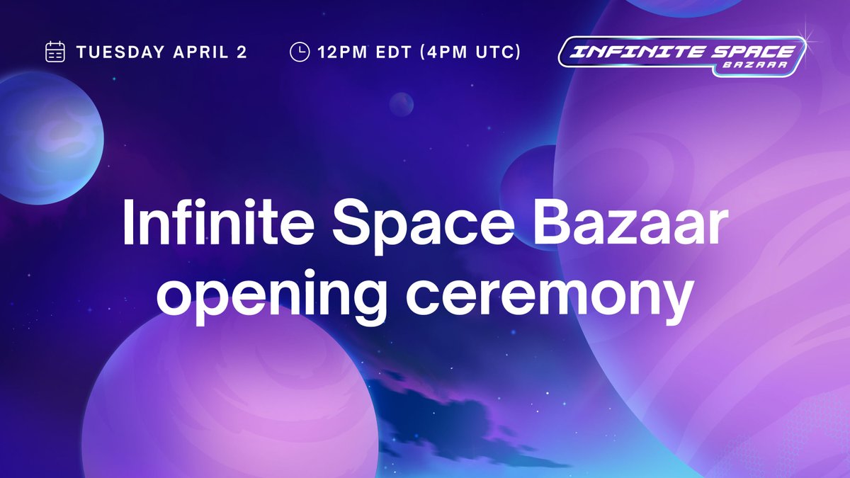 celestia's tweet photo. The opening ceremony will begin soon to kick off the hackathon.

Ceremony starts in 2 hours at 12pm EDT (4pm UTC). ⏰
https://t.co/hzneZyPew4 https://t.co/oCUXeXltLR
