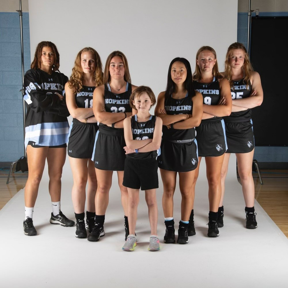 Kenzie Opdyke was diagnosed with a rare but aggressive form of brain cancer when she was 9 years old. She joined the Johns Hopkins field hockey team the following year as part of the @GoTeamIMPACT. Visit giving.jhu.edu/story/athletic… to read the whole story.