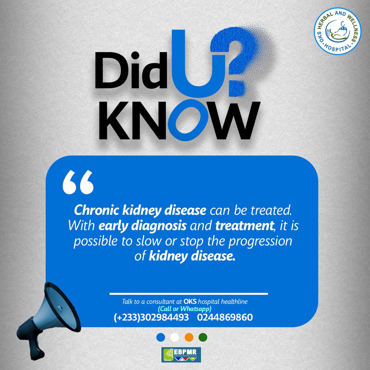oksherbal's tweet photo. "Did you know? Chronic kidney disease can be managed with early diagnosis and treatment! With proper care, it's possible to slow down its progression and maintain kidney function. 
#HealthyLiving #healthcare #HealthTips https://t.co/ktDODpCEQ4