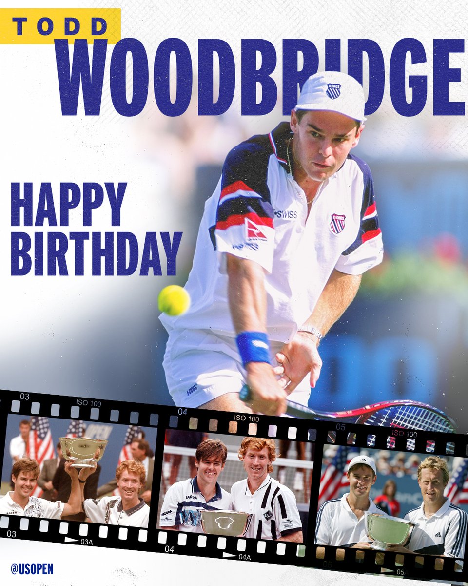 🔹 3x US Open Doubles Champion 🔹 3x US Open Mixed Doubles Champion Happy Birthday Todd Woodbridge! 🎂