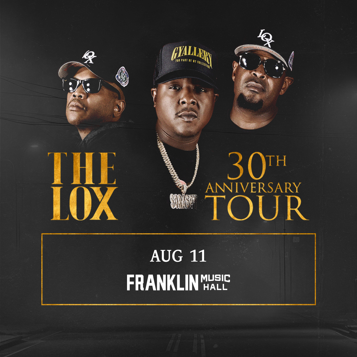 MONEY POWER RESPECT! So excited to announce @thelox will celebrate 30 years here on August 11th. Venue presale starts tomorrow at 10am, public on sale this Thursday at 10am.