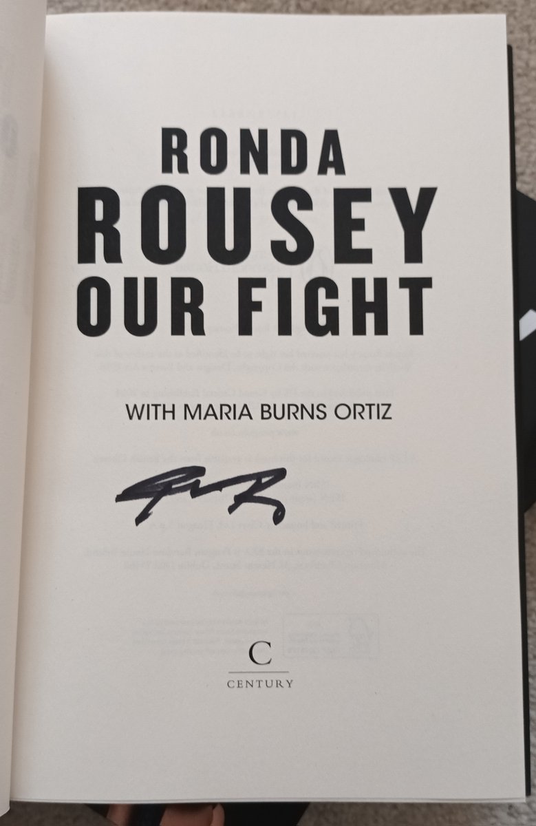 Woohoo!! 

My SIGNED copies of Our Fight by the phenomenal Ronda Rousey <a href="/RondaRousey/">Ronda Rousey</a> have just arrived. 

Order a copy HERE. 

biggreenbookshop.com/signed-copies/…

@BurnsOrtiz