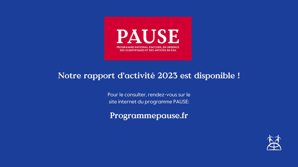 📢Le @Programme_PAUSE a le plaisir d’annoncer la publication de son rapport d’activité 2023 ! Au sommaire: 🔴Le bilan de l'activité de l'année 2023 🔴Zoom sur les lauréats PAUSE et leurs établissements d'accueil 🔴Les perspectives en 2024 👉programmepause.fr/rapports-dacti…