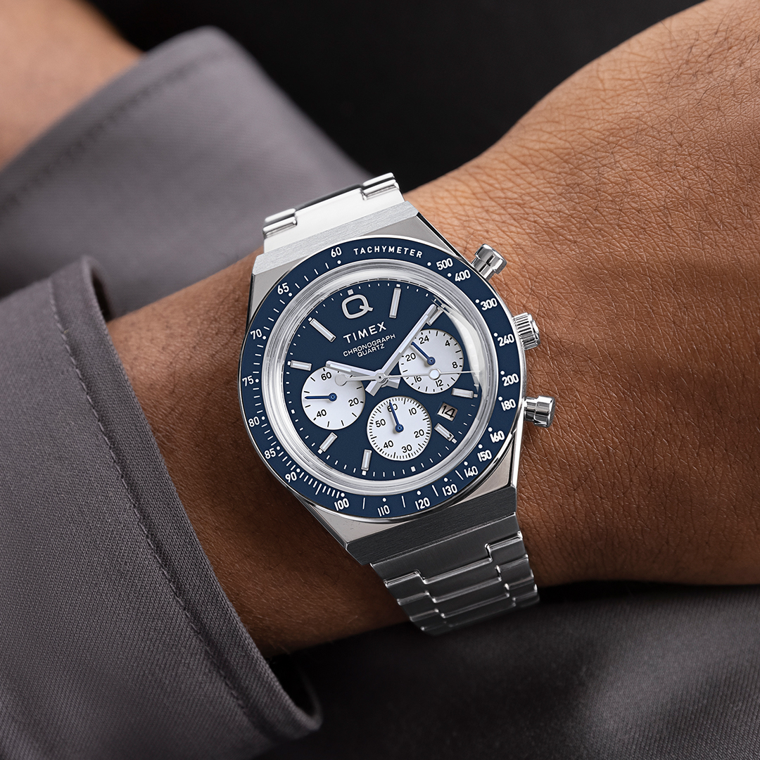 𝗢𝘂𝗿 𝗹𝗮𝘁𝗲𝘀𝘁 𝗤 𝗧𝗶𝗺𝗲𝘅 𝗶𝘀 𝗜𝗡. Inspired by the original motoring watches that graced the tracks of Europe's most iconic races, this timepiece celebrates the endurance of our legendary 1970s Q Timex. Shop our new Q Timex Chronograph collection:…