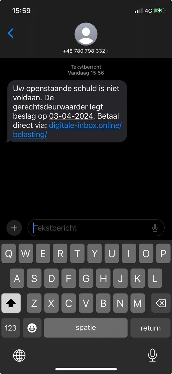 sigridbekkema's tweet image. Ik mag 3 april 2024 niet meer claimen helaas. Maar goed, dan ben ik wel van mijn schuld af? #spam #trapernietin #phising #deurwaarder