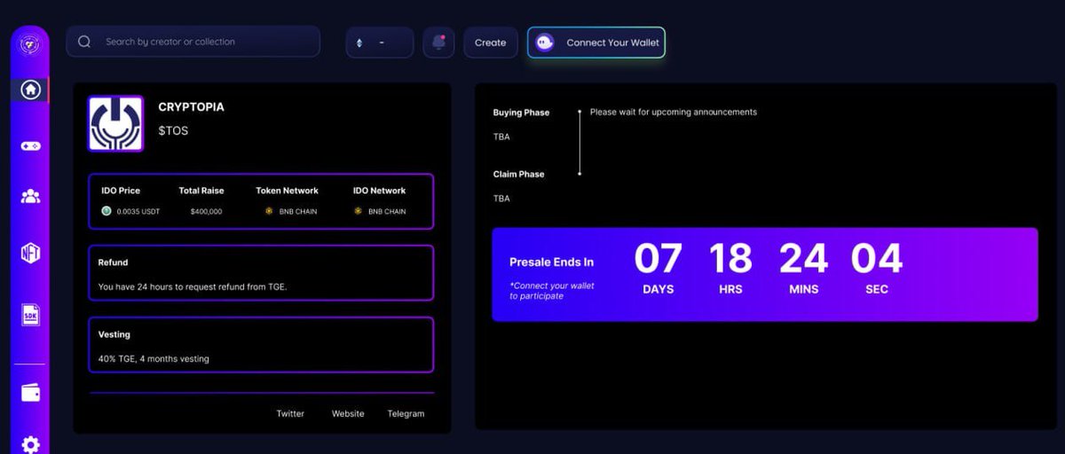 Stake to Play - Play to Earn Models (Updating) ⭐️ View from the IDO/Presale projects 👀 What you can learn from this page? 1. Project Info 2. Socials 3. Date Launch Reminder Release soon!