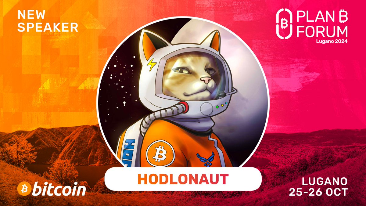 📣🚨 NEW SPEAKER ANNOUNCEMENT 💥 @hodlonaut will be a speaker at Plan ₿ Forum 2024! Don’t miss the event of the year in Lugano, October 25-26! 🇨🇭 Get your ticket now! 👉 planb.lugano.ch/planb-forum/ #LuganoPlanB #bitcoin