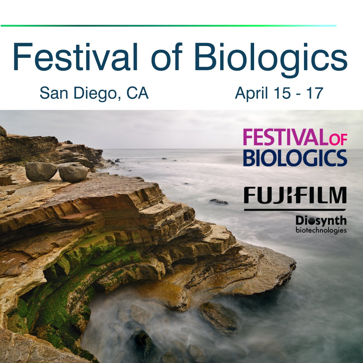 🔬We're proud to announce that FUJIFILM Diosynth Biotechnologies will be sponsoring the Festival of Biologics USA, happening from April 15-17, 2024, in sunny San Diego, CA!