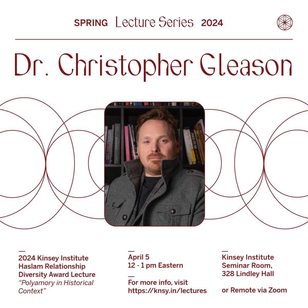 Join us for the 2024 Haslam Relationship Diversity Award Lecture with Dr. Christopher Gleason this Thursday, April 5th at 12pm! He will give a lecture on 'Polyamory in Historical Context', drawn from his new book. Register for the Zoom webinar here: knsy.in/Haslam2024