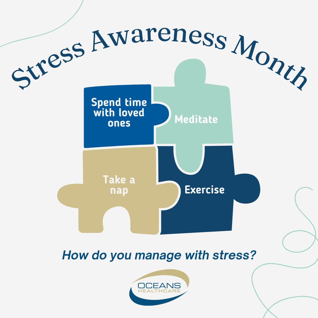 OceansHealth's tweet photo. #Stress management is a great habit. Self-care,  journaling and connecting with loved ones can boost our #mentalhealth. #StressAwarenessMonth 

https://t.co/H4cL0lz9HT https://t.co/M1MVj3cHM8