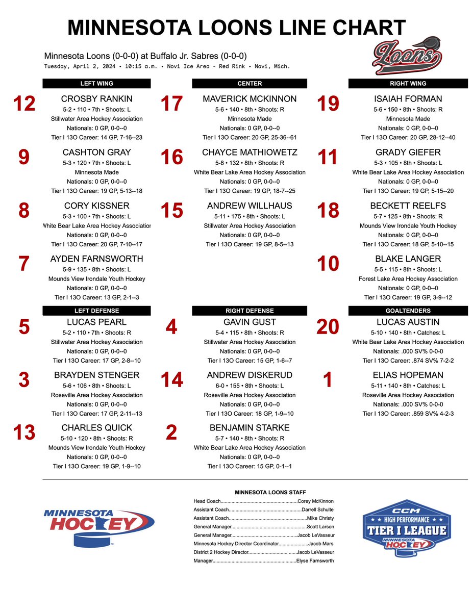 D2 Loons 14U Tier 1 Hockey tweet media