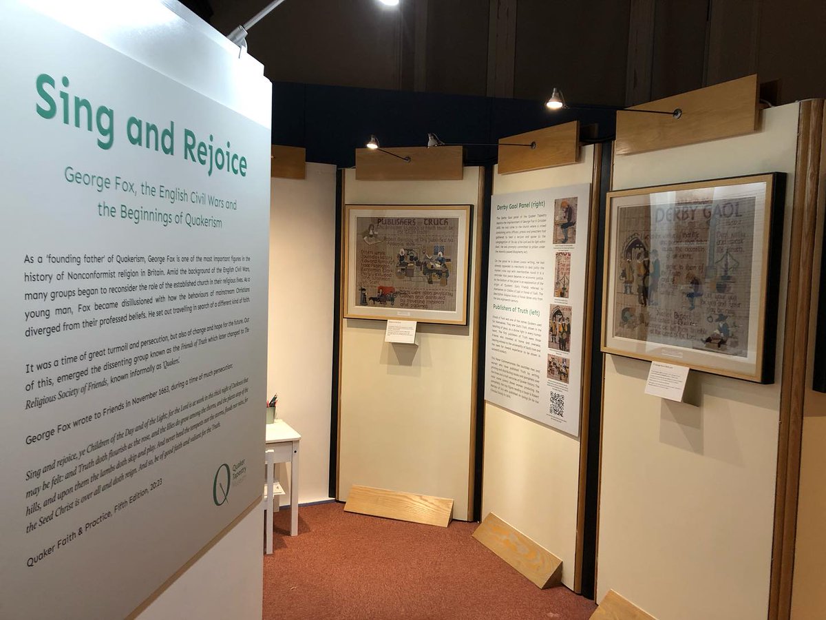 'Sing and rejoice, ye Children of the Day and of the Light; for the Lord is at work in this thick night of Darkness' A new exhibition opened this weekend, as part of the global #GeorgeFox400 celebrations. Find out more here: quaker-tapestry.co.uk