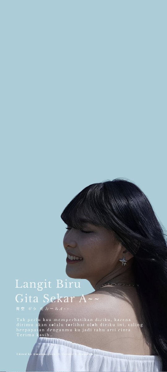 mattmedock's tweet photo. Langit Biru Gita Sekar A~~💙
#Gitajkt48 #GitArt #Wallpaperjkt48 https://t.co/veB7Rrs1IL