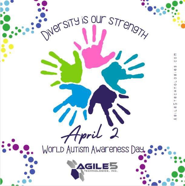 World Autism Awareness Day! 

#agile5 #WorldAutismAwarenessDay #AutismAwareness #autismsupport #diversity #strength #DiversityAndInclusion #womanownedbusiness #smallbusinessbigheart