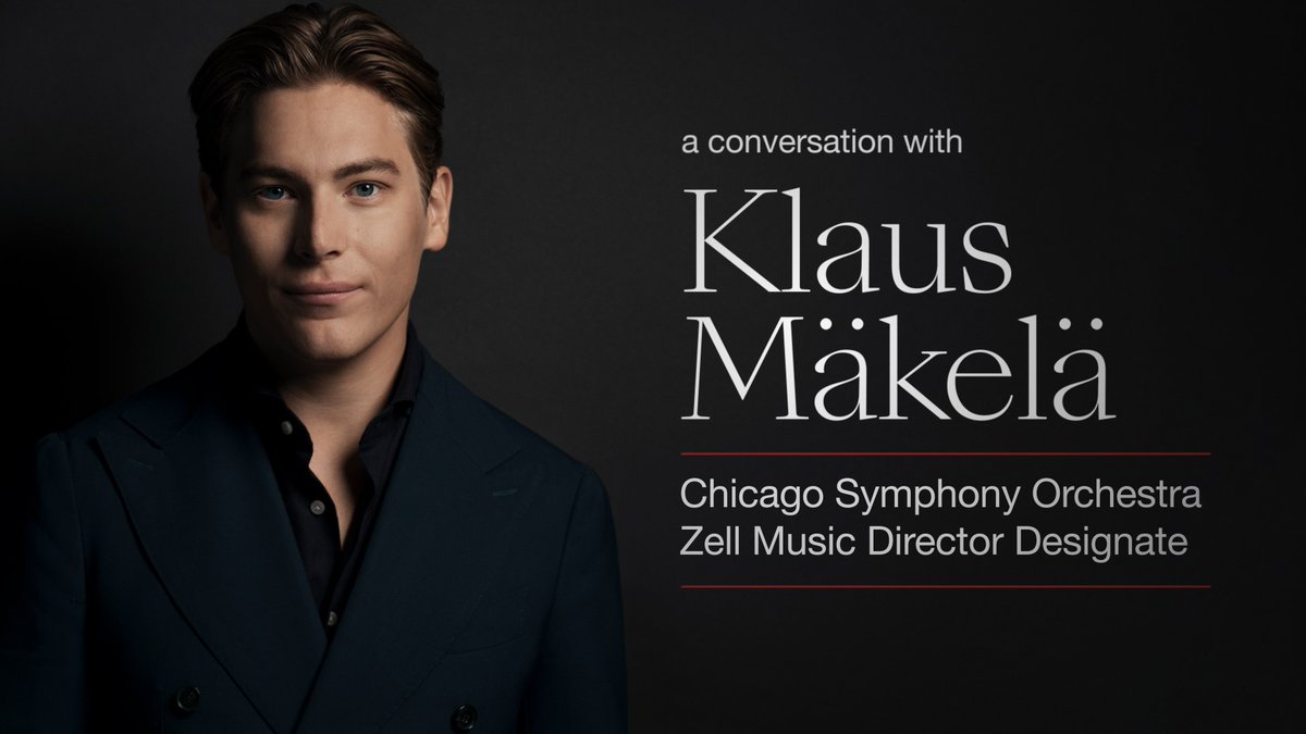 Join us in welcoming @klausmakela as the 11th music director of the Chicago Symphony Orchestra! Learn more: cso.org/klausmakela youtu.be/XgQJFH9d5eQ?si…