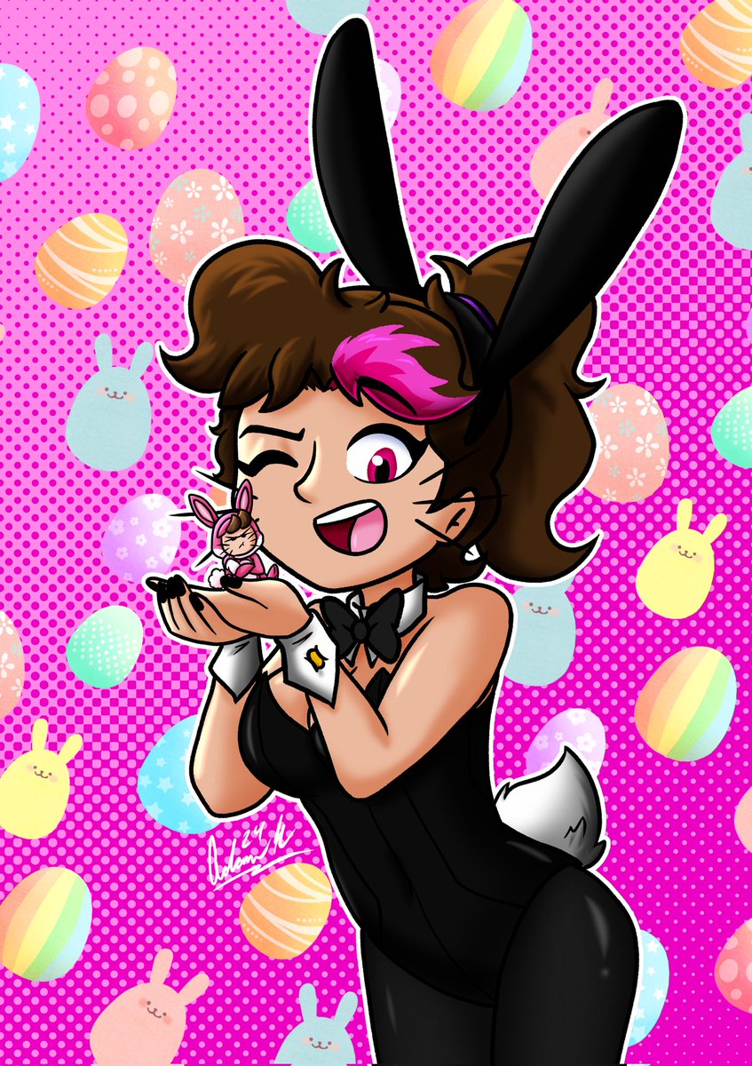 Late Finished Easter Art 🐇
.
.
.
.
#art #artwork #cartoonart #bunnygirl #easter #easterbunny #originalcharacter #OC #digitalart #characterdesign #tinyart #gianttiny #Sizetwitter #CLIPSTUDIOPAINT #CLIPSTUDIO