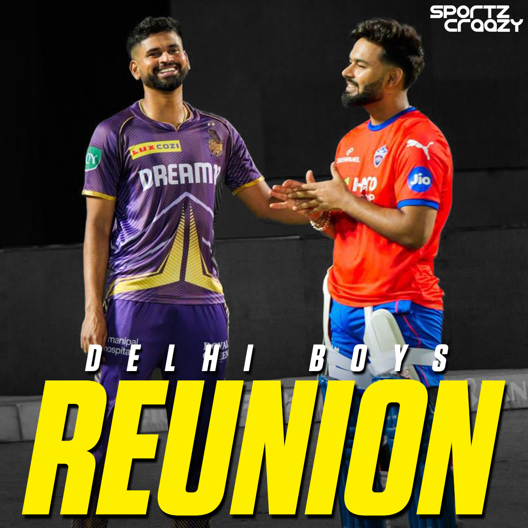 The Delhi boys reunited! Rishabh Pant and Shreyas Iyer together again. 🏏👬 #IPL2024 #RishabhPant #ShreyasIyer #DC #KKR #Champions #Reunion #Sportzcraazy #Followus #Comment #Matchday #Vizag #Brotherhood