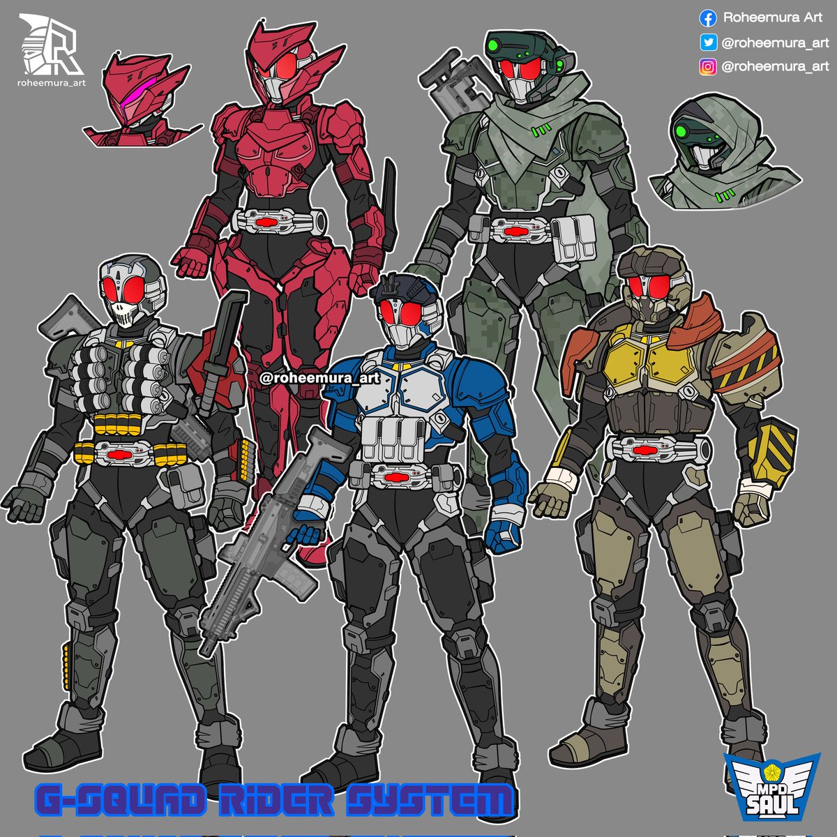 What if Kamen Rider G3 System developed into a squad Inspired by: Halo Reach Noble Team Astral Chain Star Wars Bad Batch All You Need Is K*LL manga Edge of Tomorrow Gvn made by @deltasixomen (IG) #kamenriderg3 #kamenrider #HaloReach #nobleteam #badbatch #tokusatsu