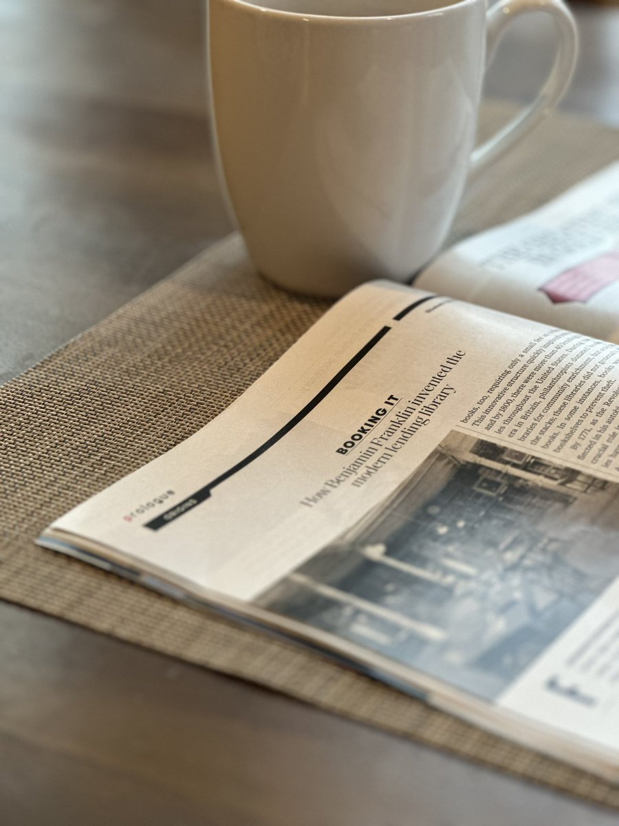 Elizabeth Webster (@es_webster) on Twitter photo Have coffee with me this morning!
My piece on the <a href="/librarycompany/">The Library Company</a> is out now in <a href="/SmithsonianMag/">Smithsonian Magazine</a>. I’m thrilled to have had the opportunity to contribute to one of my favorite magazines. Have coffee with me this morning!
My piece on the <a href="/librarycompany/">The Library Company</a> is out now in <a href="/SmithsonianMag/">Smithsonian Magazine</a>. I’m thrilled to have had the opportunity to contribute to one of my favorite magazines.
