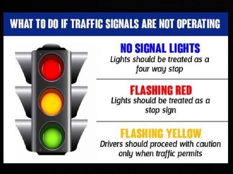 Don't go out sight-seeing storm damage with downed power lines and tree debris in neighborhoods. If you MUST go out, treat dark traffic lights as 4-way stops. STOP COMPLETELY and proceed with caution.
