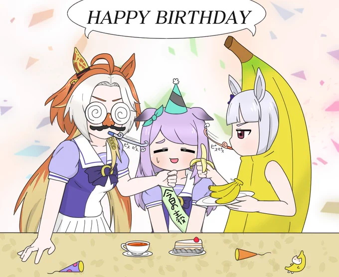 #メジロマックイーン生誕祭2024
マックイーンおハピバおめでたいですわ🎂 