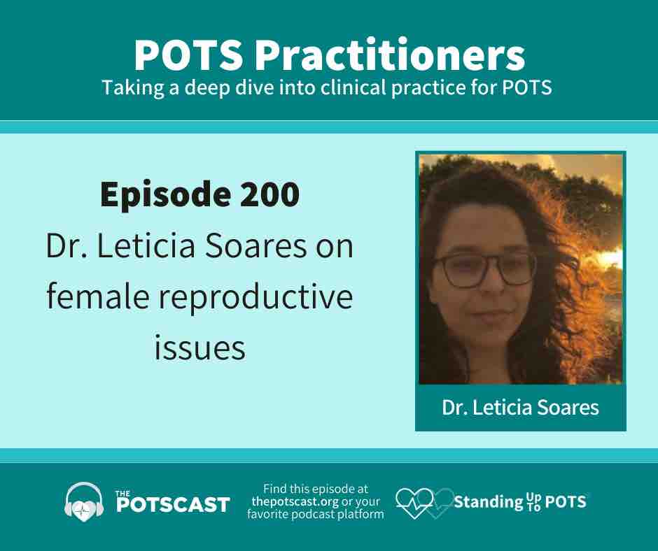 Ever wondered how POTS, long COVID, and related chronic illnesses intersect with female reproductive issues? Dr. Leticia Soares published an article on this, so you don’t have to be embarrassed asking! Listen at thepotscast.org or your favorite podcast platform.