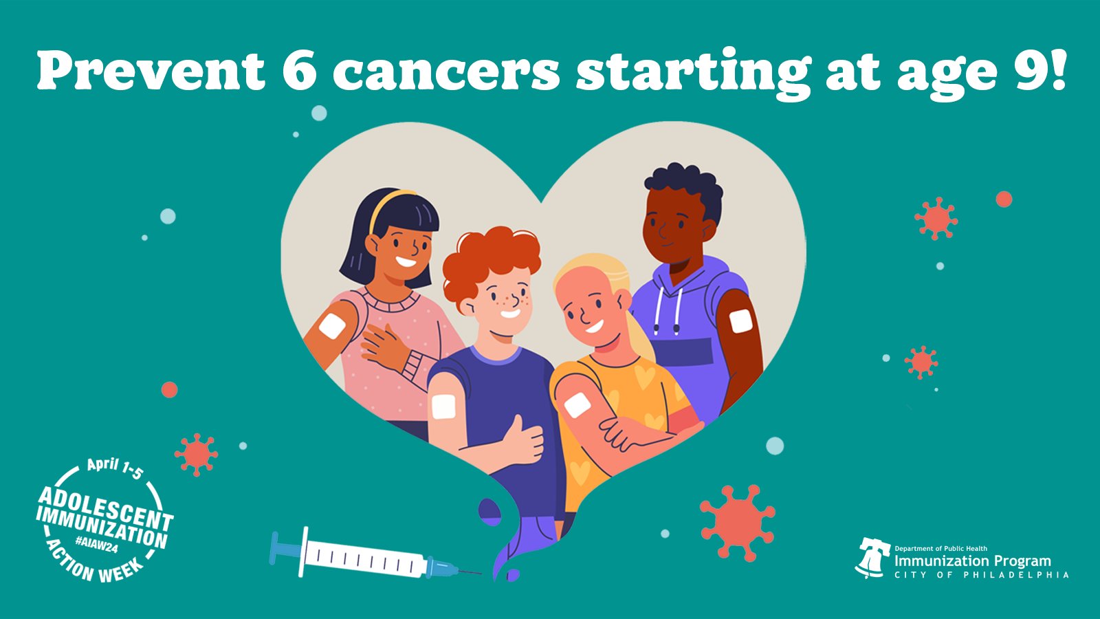 Philadelphia Public Health on X: It's Adolescent Immunization Action Week!  About 40% of teenagers aren't fully vaccinated against HPV, which can cause  cancer. Protect yourself and future generations—get vaxxed. Learn more:   #
