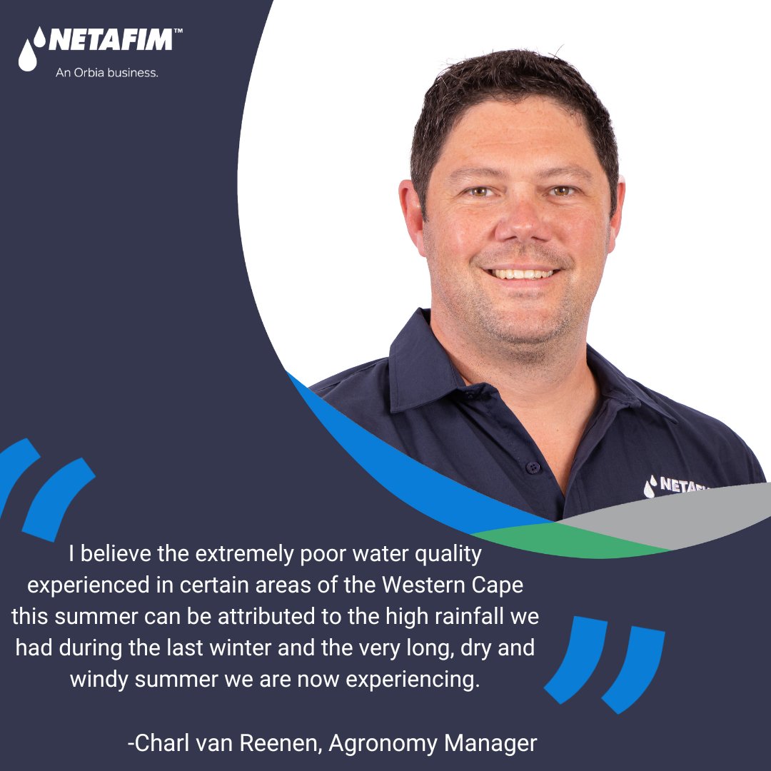 Our experts weighed in on water quality and water quality management. Read what they had to say: bit.ly/3voO43E . . . #growmorewithless #precisionirrigation #netafimknowledge #netafim #netafimsa #waterquality #filterfocus #irrigation #agriculture