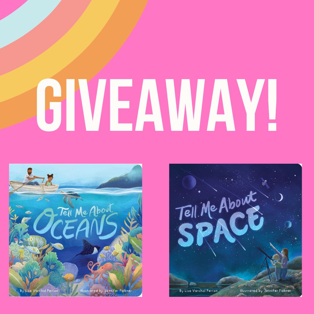In 2 weeks, TELL ME ABOUT OCEANS is out in the world! To celebrate, I'm giving away a board-book bundle (TELL ME ABOUT OCEANS and companion title TELL ME ABOUT SPACE) to 2 winners! Just comment here with what you love about the ocean! @SimonKIDS @SteamTeamBooks @PicBookJunction