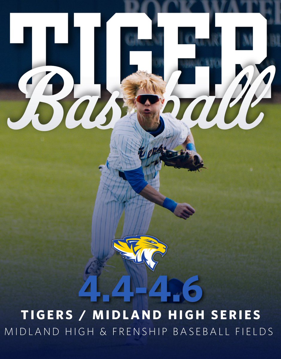 The Tigers are facing the Midland High Bulldogs in the Midland High Series! ⚾🔥 Game begin this evening and wrap up on Saturday! Check out the full schedule below⬇️ April 4 @ Frenship 6:30 p.m. April 5 @ Midland 6:30 p.m. April 6 @ Frenship 12:00 p.m. 📸Photo by: Camden Reese
