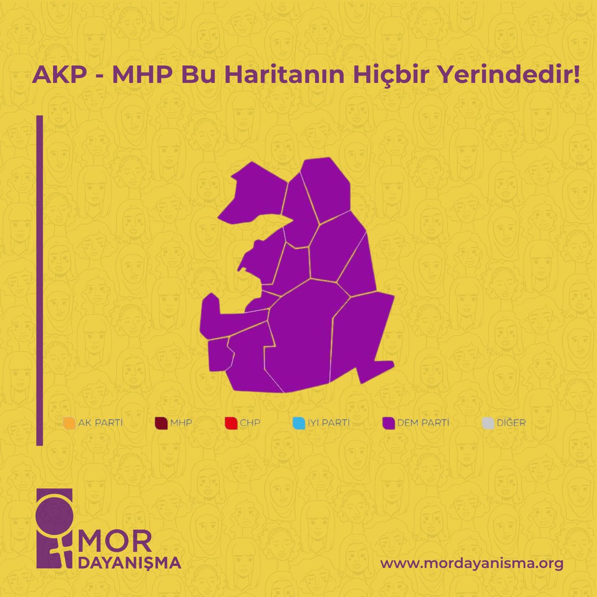 DayanismaMor's tweet photo. AKP - MHP bu haritanın hiçbir yerindedir! 

#VandaDarbeVar https://t.co/k2mvOsKNN0