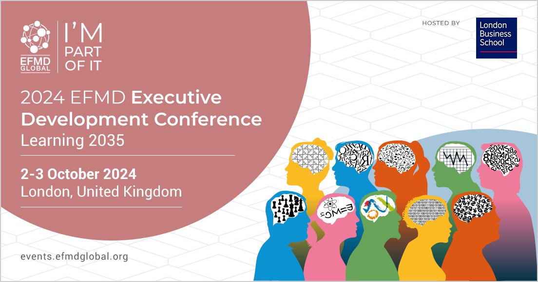 🪘Join us in London this fall for the 2024 #EFMDexecEd Conference hosted by @LBS to network with corporate & business school L&D pros & get insights on: 🔑 Excellence in Practice 🔑 Learning 2035 🔑 Case Studies 🔑 New Tech 🔑 & More 📔Register: ╰┈➤bit.ly/2-3-Oct